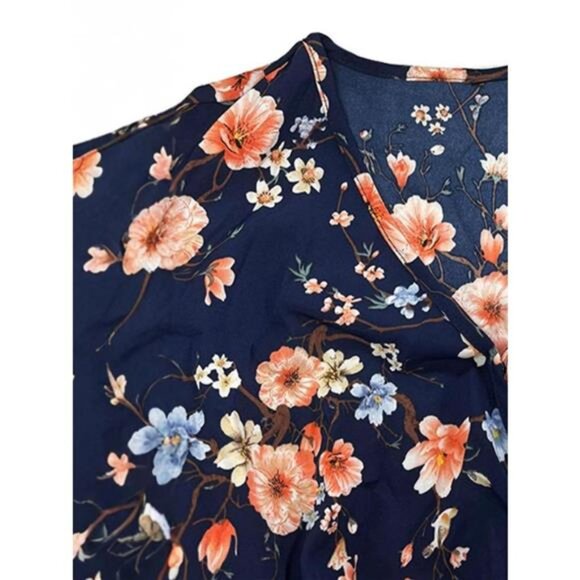 Floral Print Ruffle Sleeve Tiered Mini Dress - Picture 3 of 3